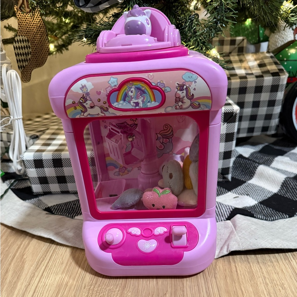 Pink Unicorn Claw Machine Toy